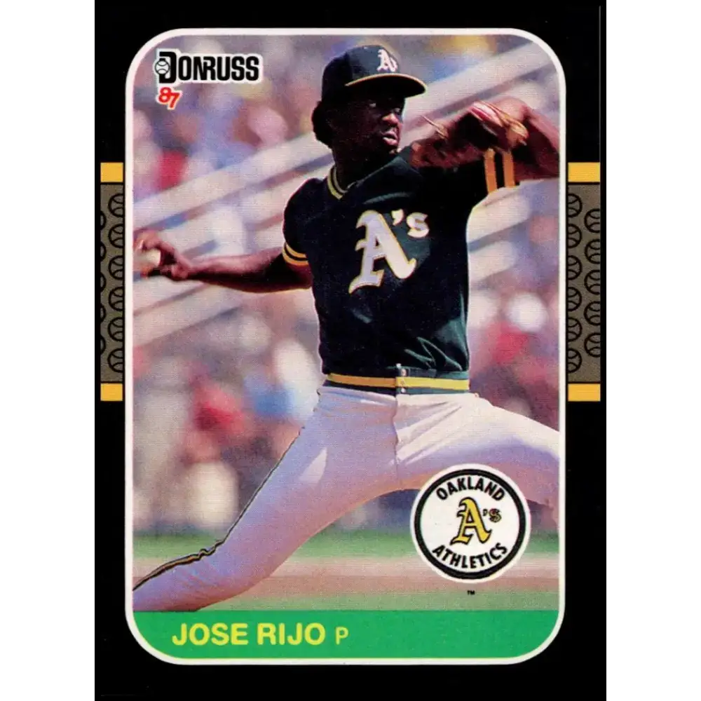 1987 Donruss #55 Jose Rijo EX Excellent Oakland Athletics Baseball Card - Baseball Card Single