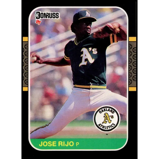 1987 Donruss #55 Jose Rijo EX Excellent Oakland Athletics Baseball Card
