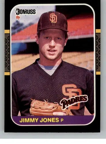 1987 Donruss Jimmy Jones rookie Padres baseball card with original gloss NM-MT RC