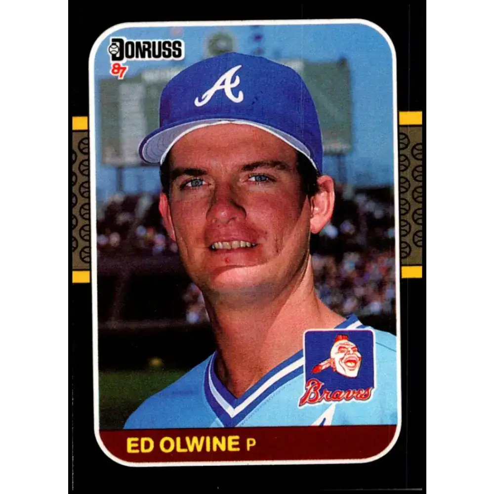 1987 Donruss #560 Ed Olwine EX Excellent RC Rookie Atlanta Braves Baseball Card - Baseball Card Single