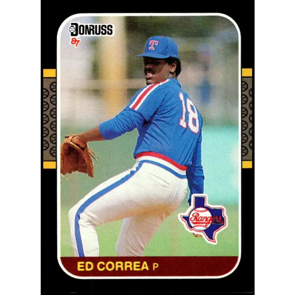 1987 Donruss #57 Ed Correa EX Excellent RC Rookie Texas Rangers Baseball Card - Baseball Card Single