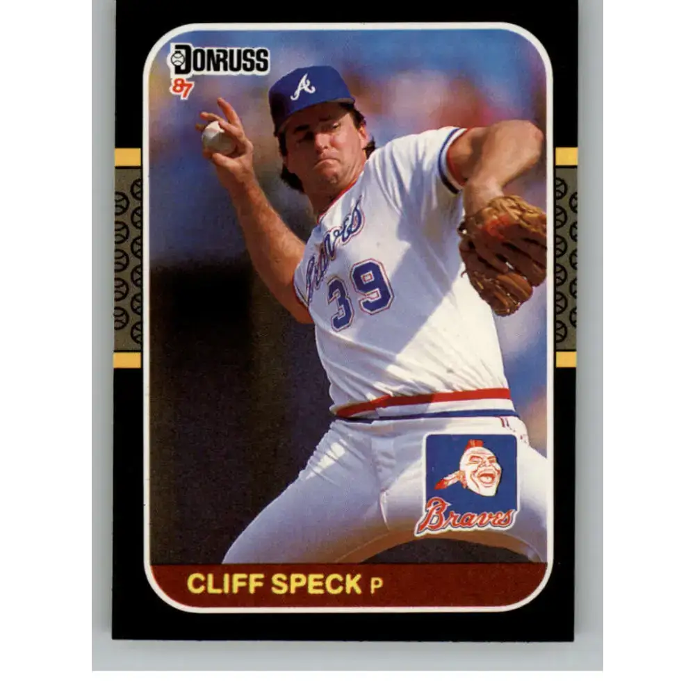 1987 Donruss #571 Cliff Speck EX Excellent Atlanta Braves Baseball Card - Baseball Card Single