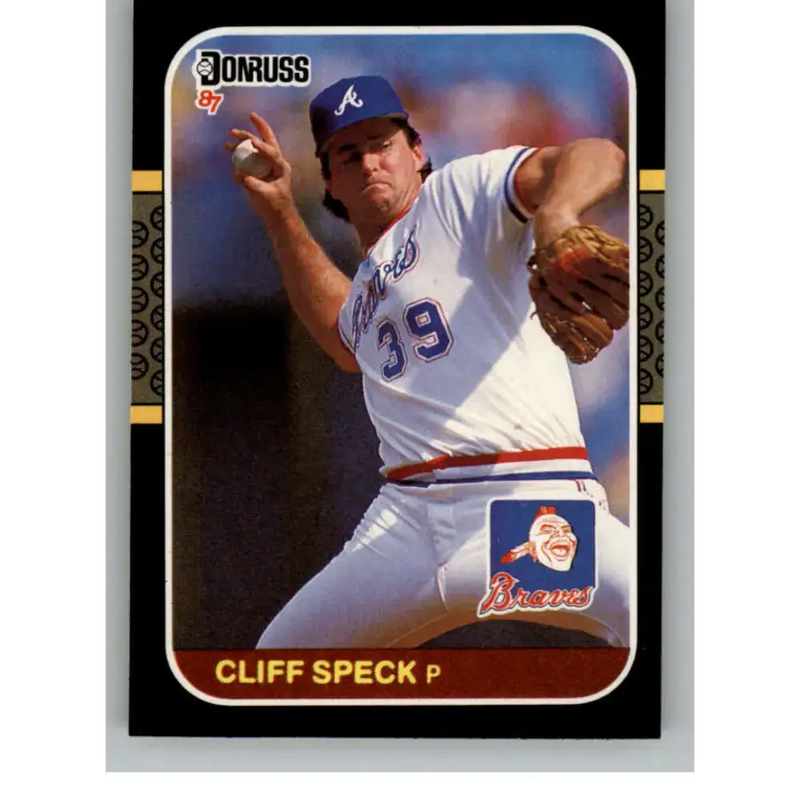 1987 Donruss #571 Cliff Speck EX Excellent Atlanta Braves Baseball Card - Baseball Card Single