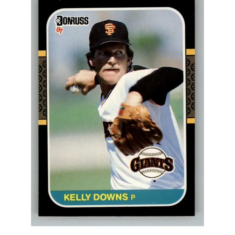 1987 Donruss #573 Kelly Downs EX Excellent RC Rookie San Francisco Giants Baseball Card - Baseball Card Single