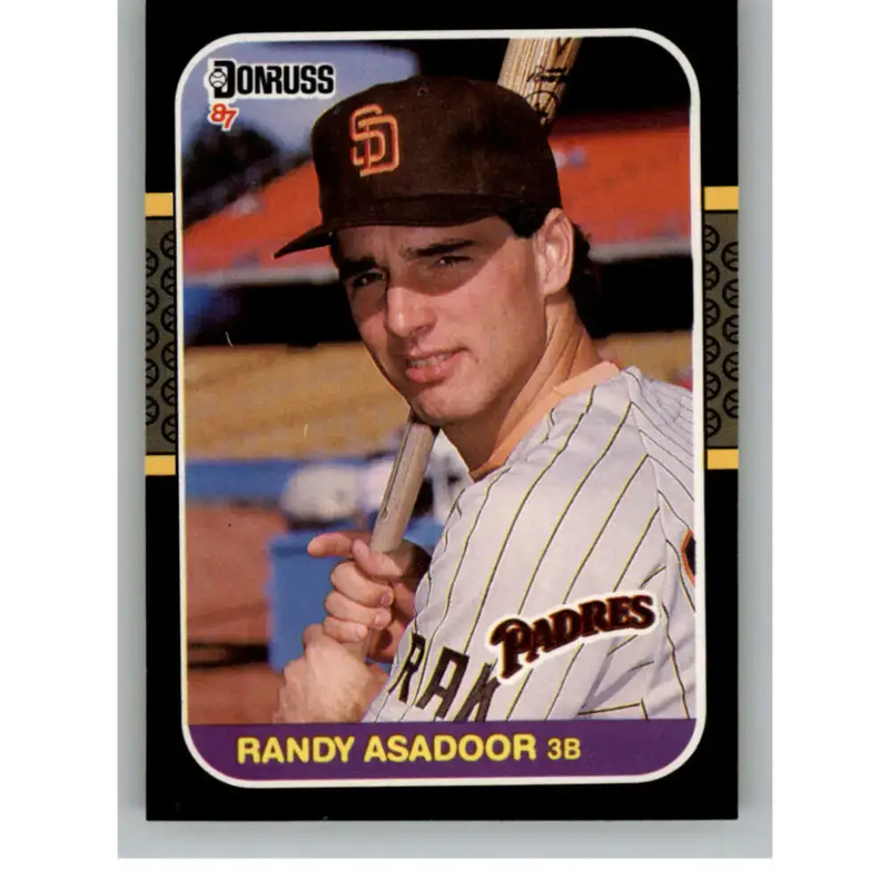1987 Donruss #574 Randy Asadoor EX Excellent RC Rookie San Diego Padres Baseball Card - Baseball Card Single