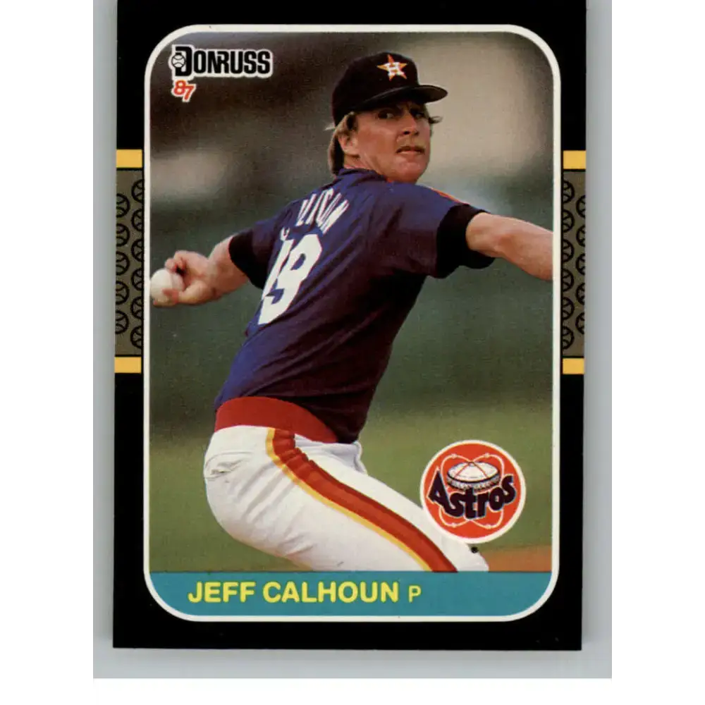 1987 Donruss #578 Jeff Calhoun EX Excellent Houston Astros Baseball Card - Baseball Card Single