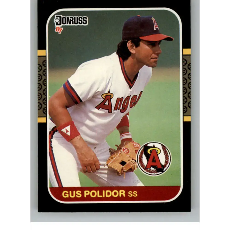 1987 Donruss #579 Gus Polidor EX Excellent California Angels Baseball Card - Baseball Card Single