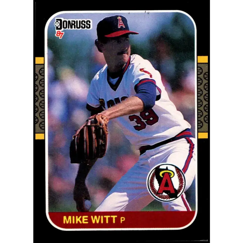 1987 Donruss #58 Mike Witt EX Excellent California Angels Baseball Card - Baseball Card Single