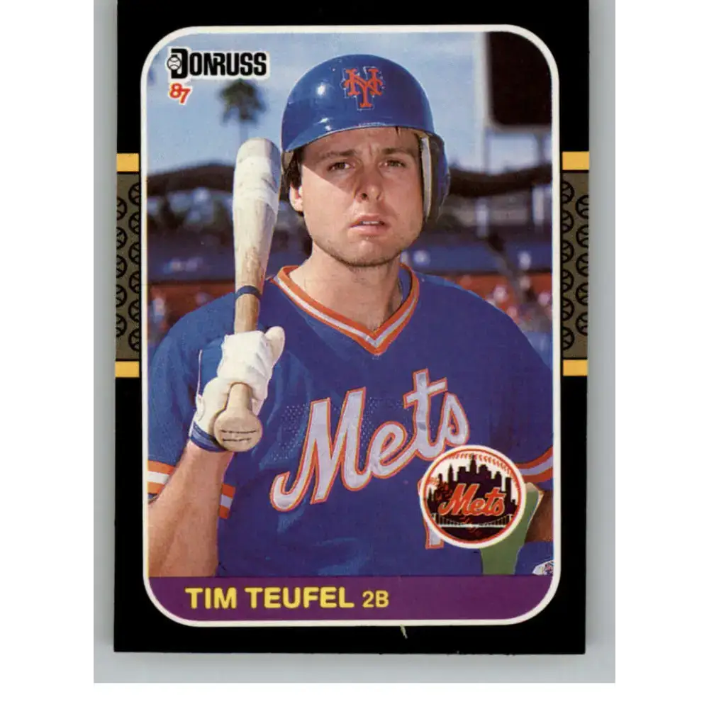 1987 Donruss #581 Tim Teufel EX Excellent New York Mets Baseball Card - Baseball Card Single