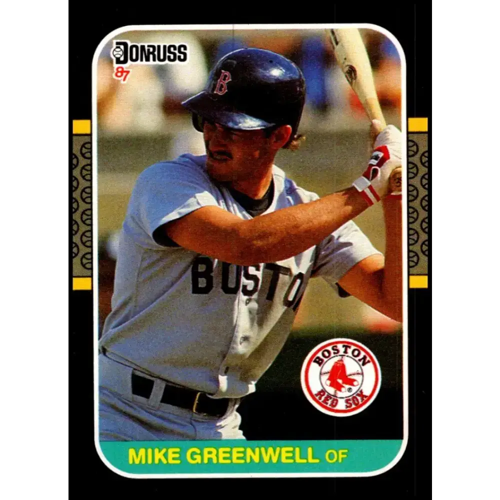 1987 Donruss #585 Mike Greenwell EX Excellent RC Rookie Boston Red Sox Baseball Card - Baseball Card Single