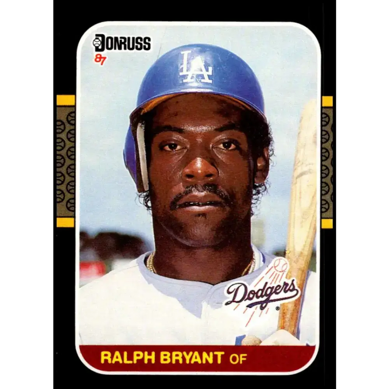 1987 Donruss #587 Ralph Bryant EX Excellent RC Rookie Los Angeles Dodgers Baseball Card - Baseball Card Single
