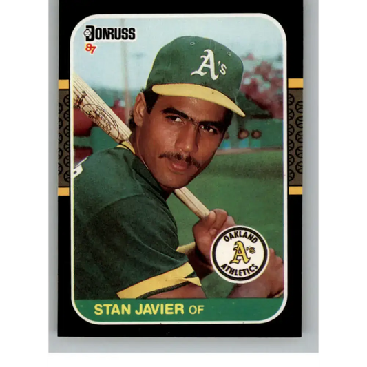 1987 Donruss #590 Stan Javier EX Excellent Oakland Athletics Baseball Card