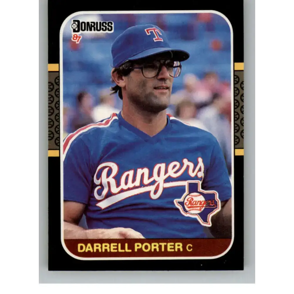 1987 Donruss #593 Darrell Porter EX Excellent Texas Rangers Baseball Card - Baseball Card Single