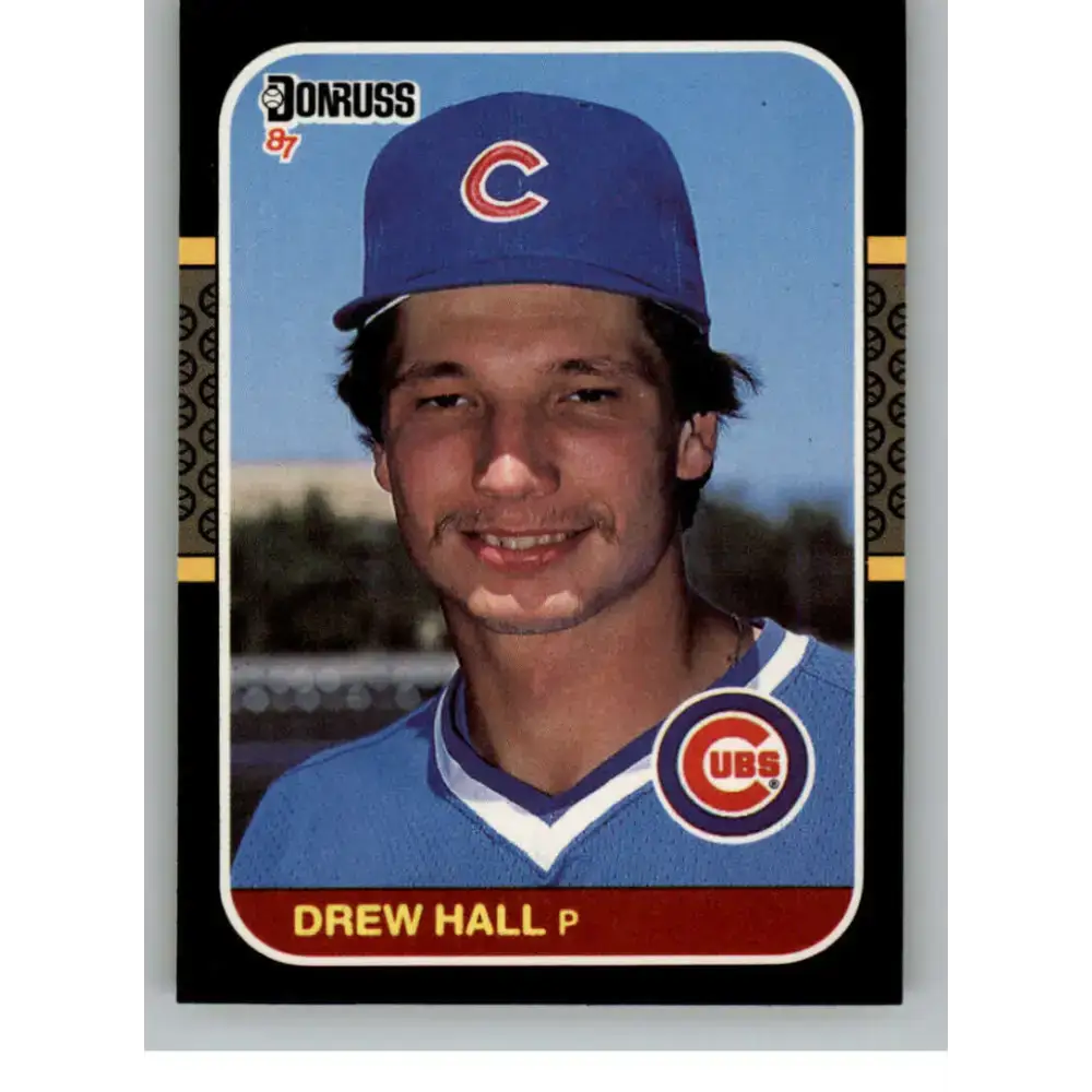 1987 Donruss #594 Drew Hall EX Excellent RC Rookie Chicago Cubs Baseball Card - Baseball Card Single