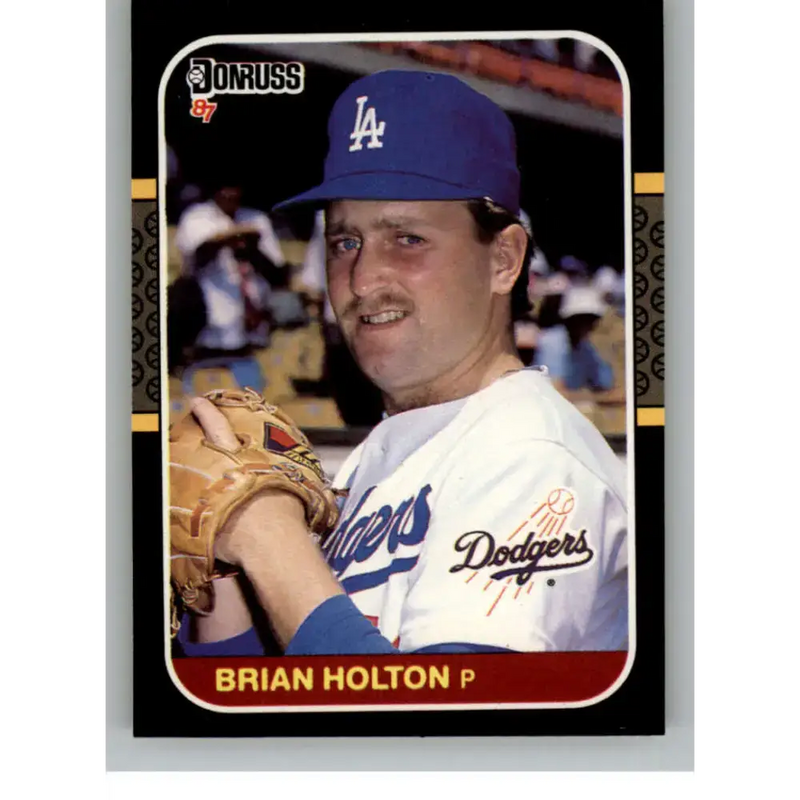 1987 Donruss #598 Brian Holton EX Excellent RC Rookie Los Angeles Dodgers Baseball Card - Baseball Card Single