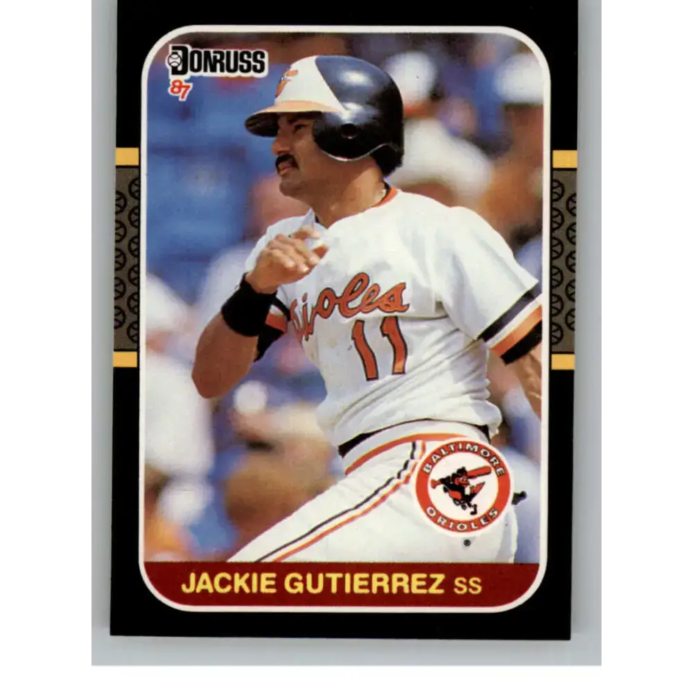 1987 Donruss #601 Jackie Gutierrez EX Excellent Baltimore Orioles Baseball Card - Baseball Card Single