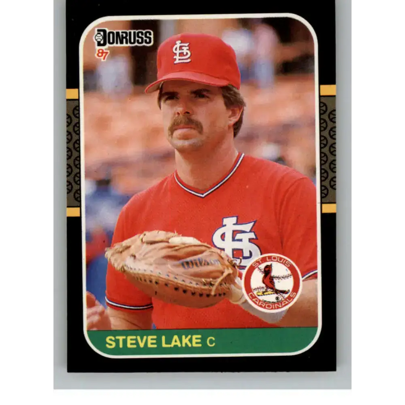 1987 Donruss #604 Steve Lake EX Excellent St. Louis Cardinals Baseball Card - Baseball Card Single