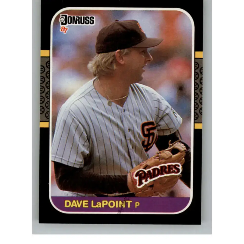 1987 Donruss #607 Dave LaPoint EX Excellent San Diego Padres Baseball Card - Baseball Card Single