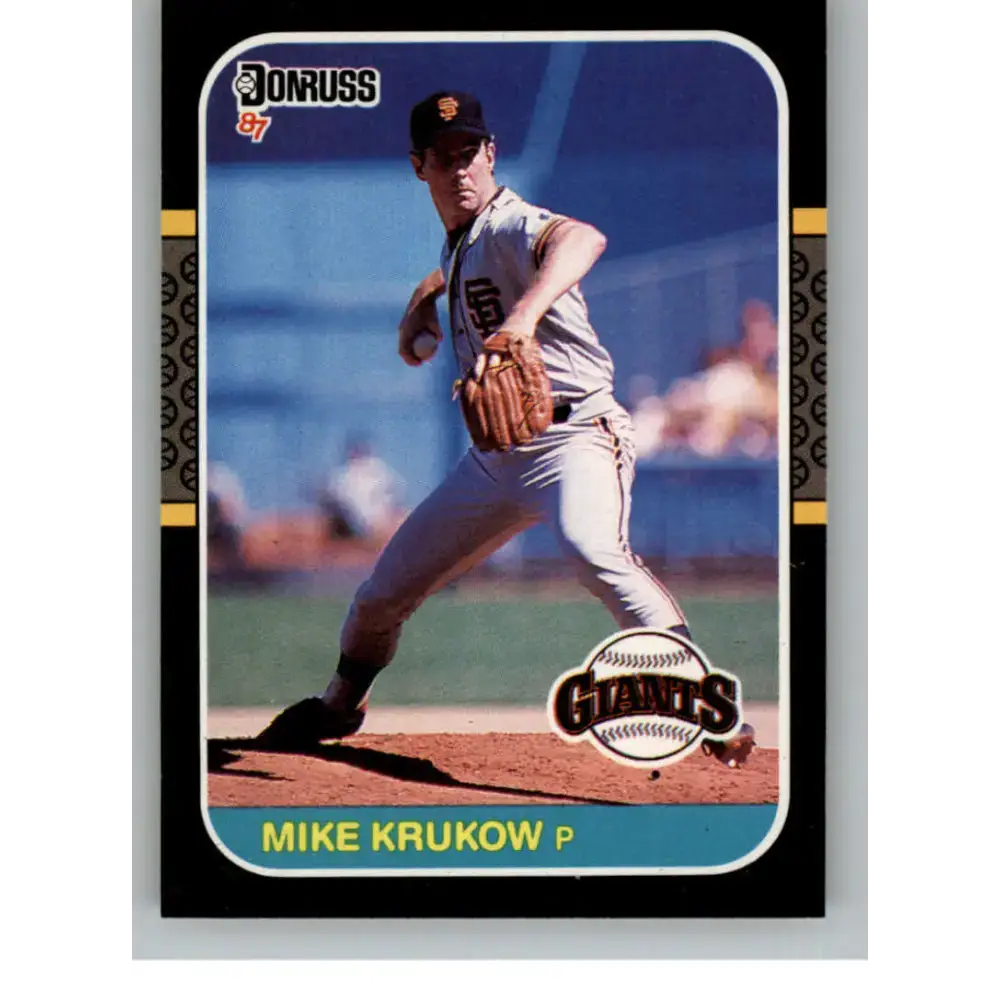 1987 Donruss #609 Mike Krukow EX Excellent San Francisco Giants Baseball Card - Baseball Card Single