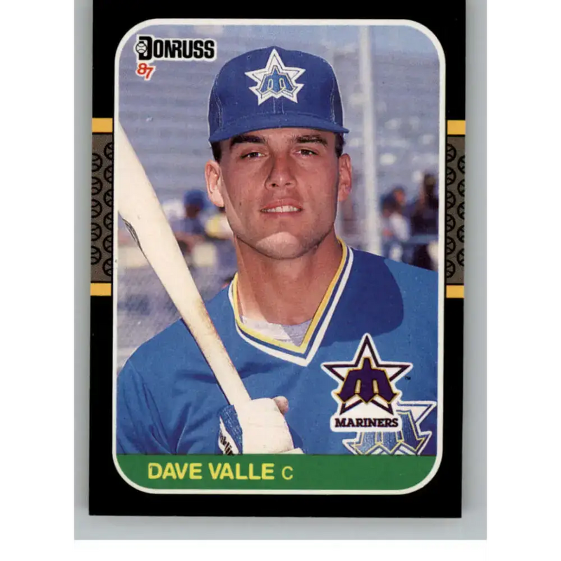 1987 Donruss #610 Dave Valle EX Excellent RC Rookie Seattle Mariners Baseball Card - Baseball Card Single