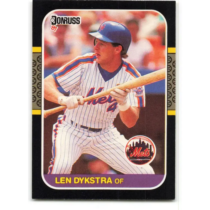 1987 Donruss #611 Lenny Dykstra EX Excellent New York Mets Baseball Card - Baseball Card Single