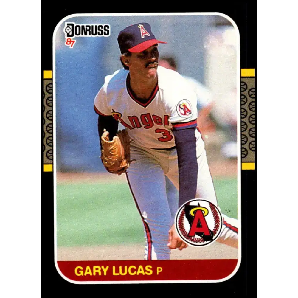 1987 Donruss #618 Gary Lucas EX Excellent California Angels Baseball Card - Baseball Card Single
