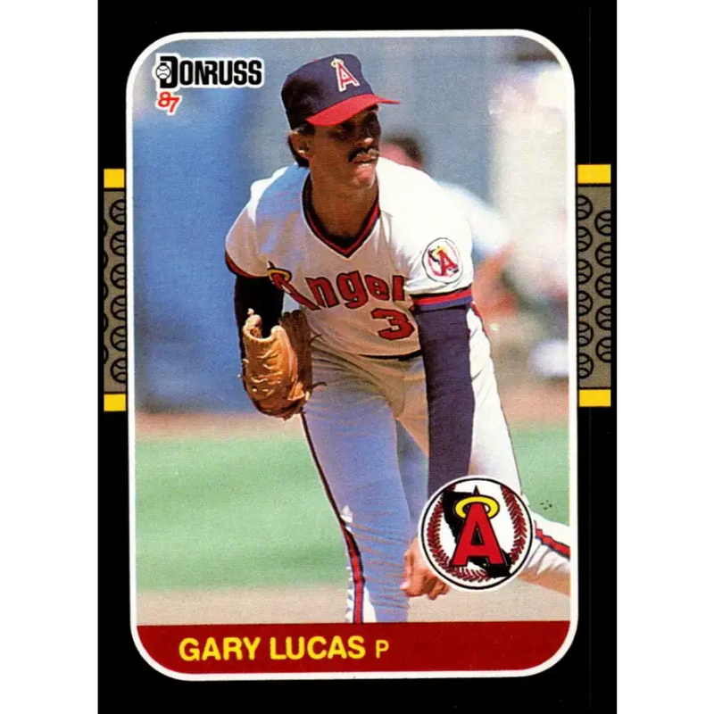 1987 Donruss #618 Gary Lucas EX Excellent California Angels Baseball Card - Baseball Card Single