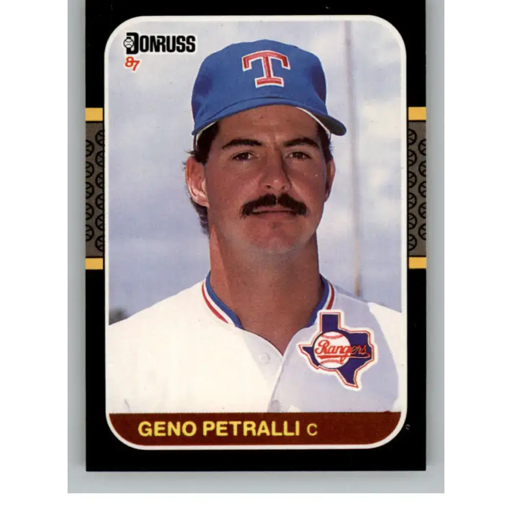 1987 Donruss #619 Geno Petralli EX Excellent Texas Rangers Baseball Card - Baseball Card Single