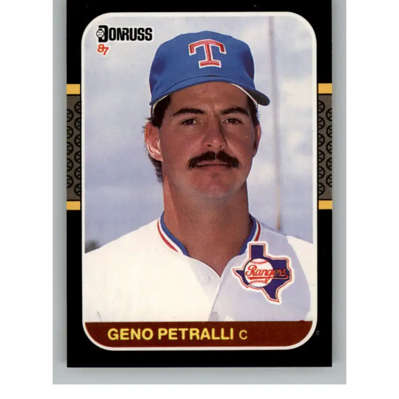 1987 Donruss #619 Geno Petralli EX Excellent Texas Rangers Baseball Card - Baseball Card Single