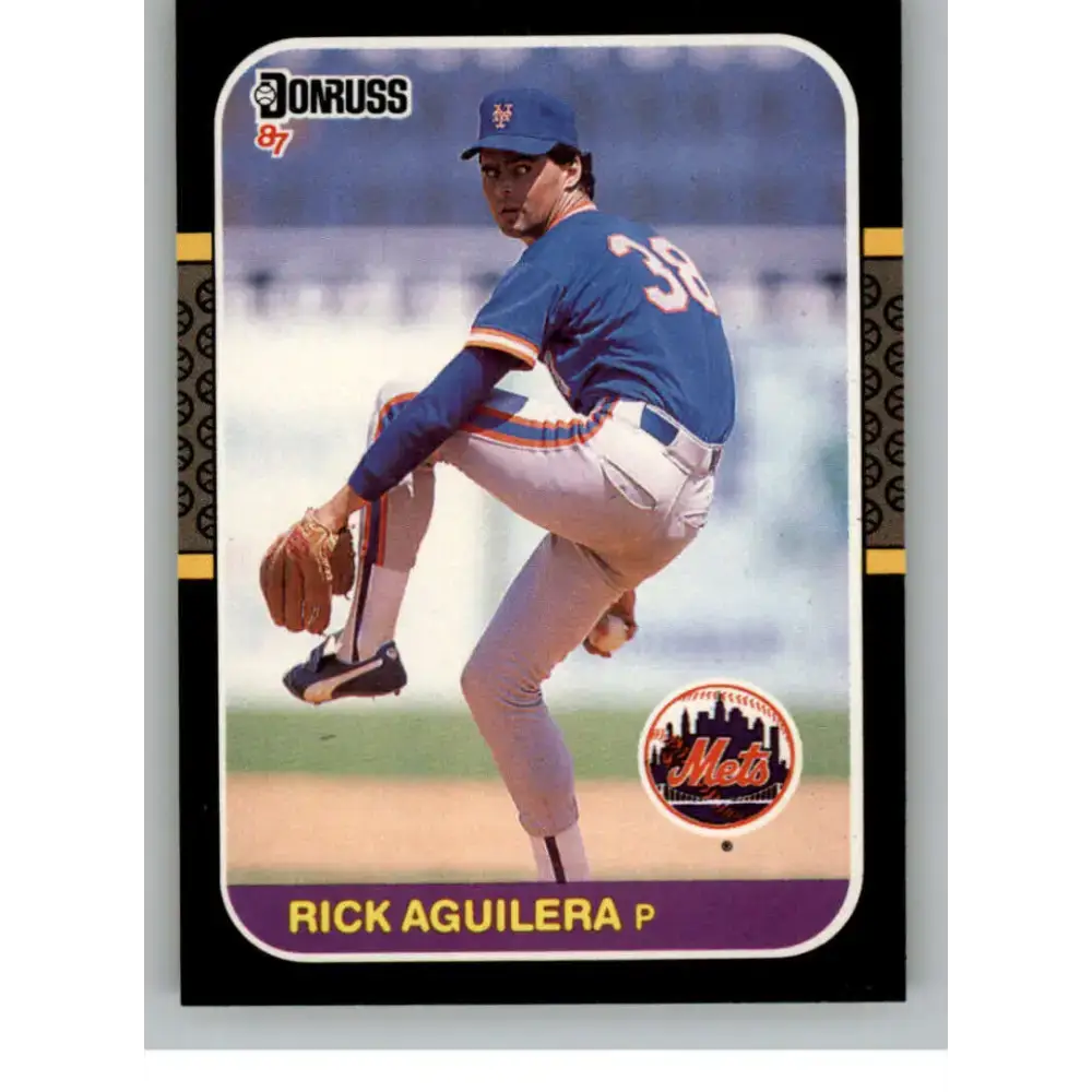 1987 Donruss #620 Rick Aguilera EX Excellent New York Mets Baseball Card - Baseball Card Single