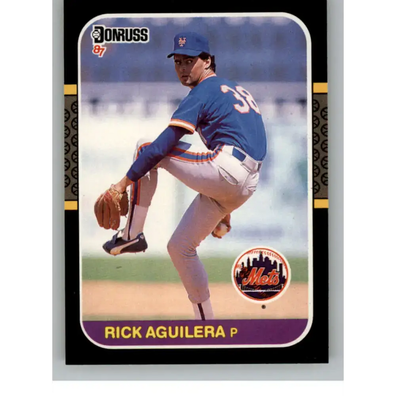 1987 Donruss #620 Rick Aguilera EX Excellent New York Mets Baseball Card - Baseball Card Single