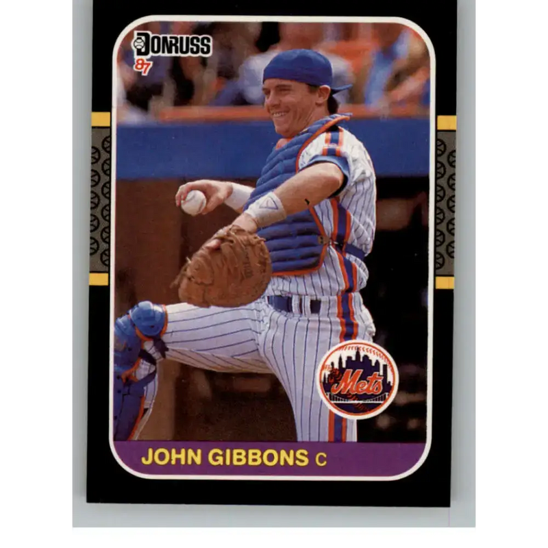 1987 Donruss #626 John Gibbons EX Excellent New York Mets Baseball Card - Baseball Card Single