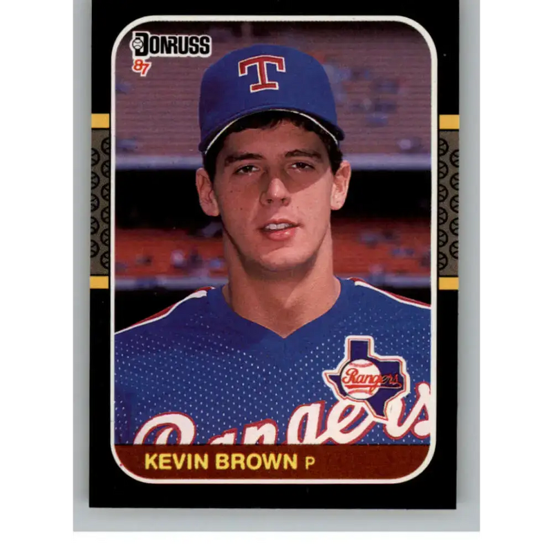 1987 Donruss #627 Kevin Brown EX Excellent RC Rookie Texas Rangers Baseball Card - Baseball Card Single