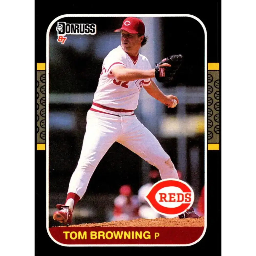1987 Donruss #63 Tom Browning EX Excellent Cincinnati Reds Baseball Card - Baseball Card Single