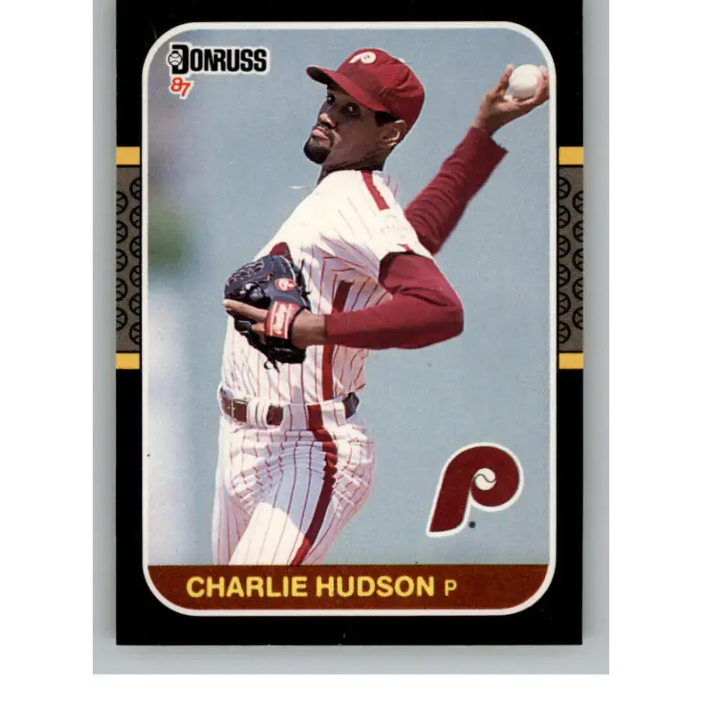 1987 Donruss #630 Charles Hudson EX Excellent Philadelphia Phillies Baseball Card - Baseball Card Single