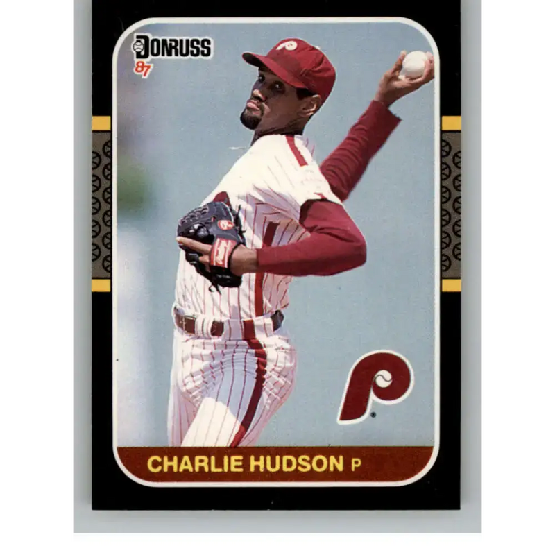 1987 Donruss #630 Charles Hudson EX Philadelphia Phillies Baseball Card - Baseball Card Single