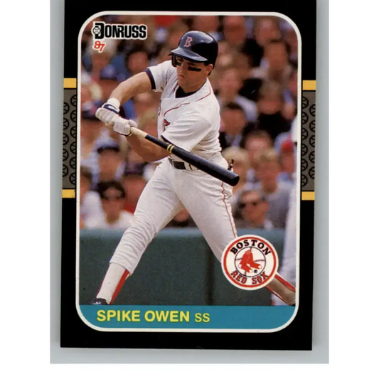 1987 Donruss #633 Spike Owen EX Excellent Boston Red Sox Baseball Card - Baseball Card Single