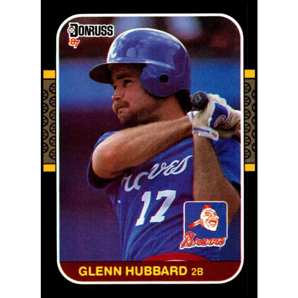 1987 Donruss #634 Glenn Hubbard EX Excellent Atlanta Braves Baseball Card - Baseball Card Single