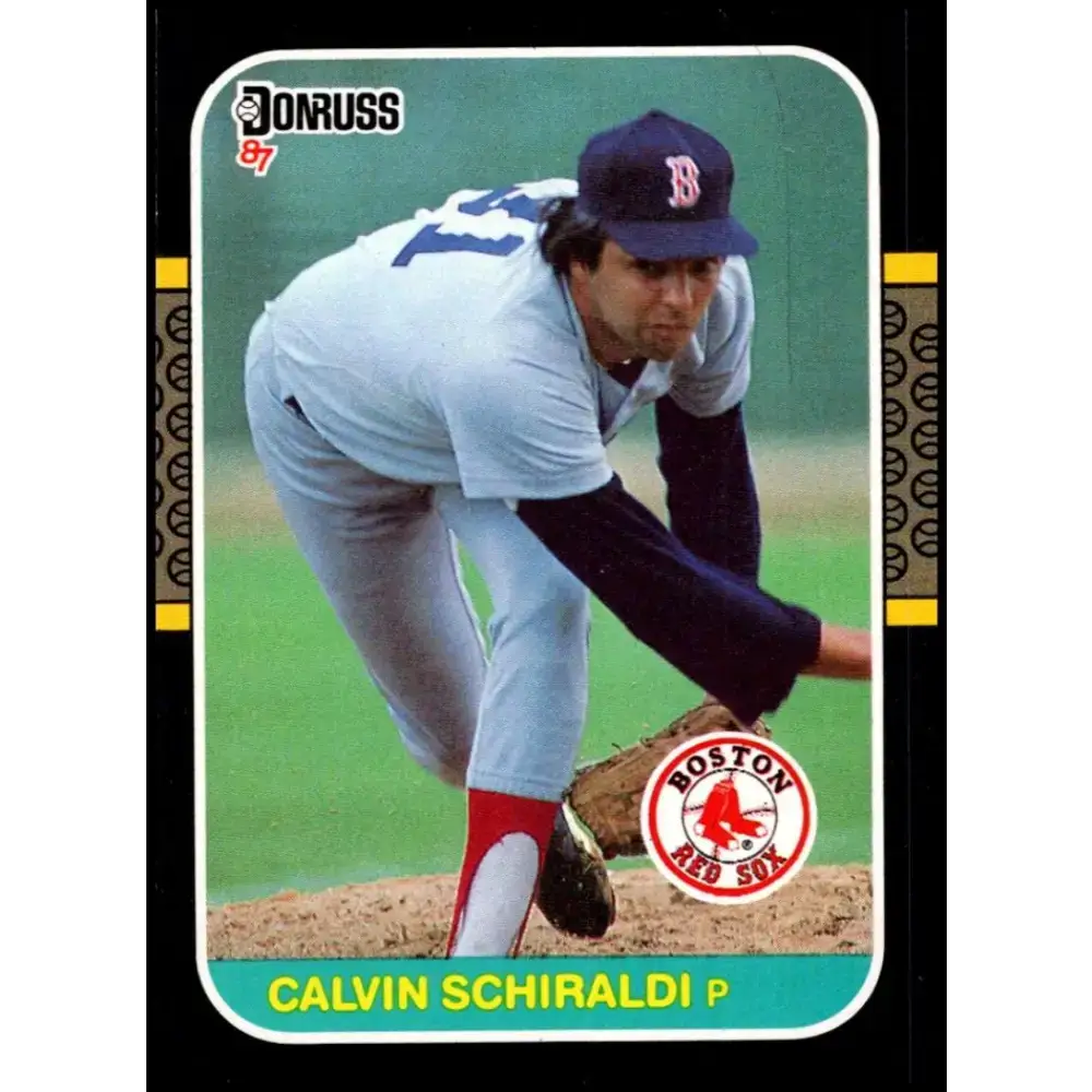 1987 Donruss #641 Calvin Schiraldi EX Excellent Boston Red Sox Baseball Card - Baseball Card Single