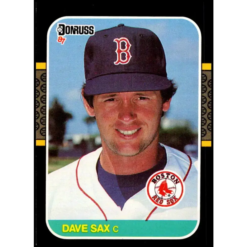 1987 Donruss #647 Dave Sax EX Excellent Boston Red Sox Baseball Card - Baseball Card Single
