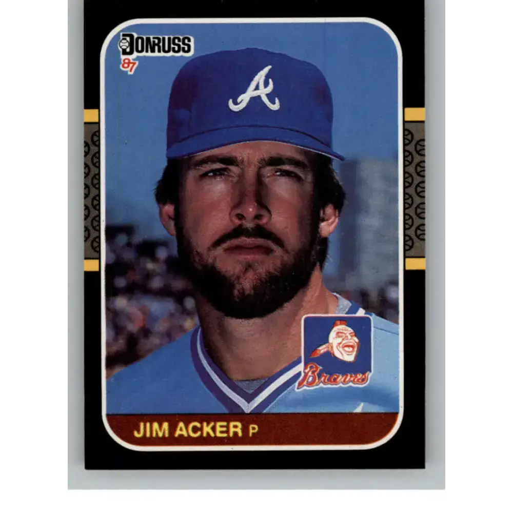 1987 Donruss #659 Jim Acker EX Excellent Atlanta Braves Baseball Card - Baseball Card Single