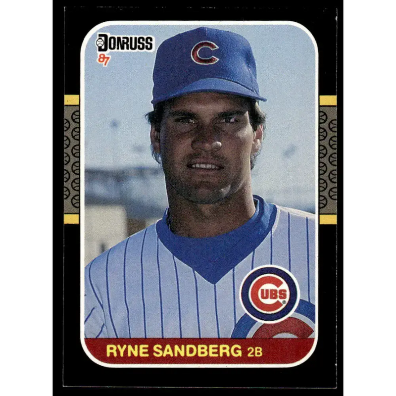 1987 Donruss #77 Ryne Sandberg EX Chicago Cubs Baseball Card - Baseball Card Single