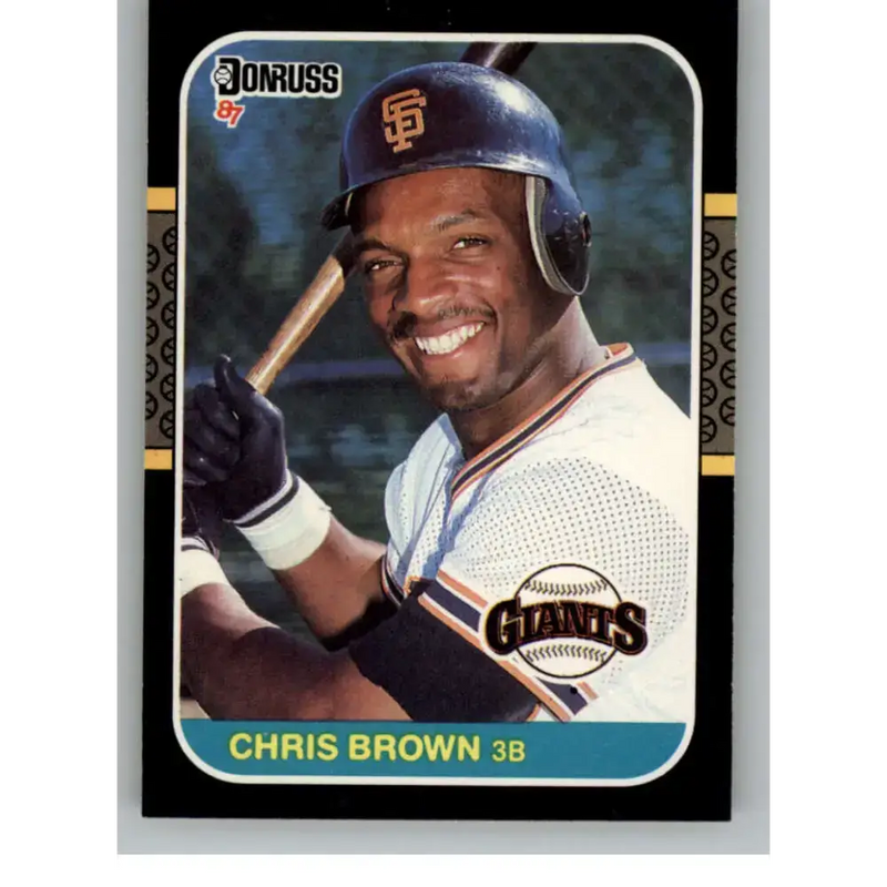 1987 Donruss #80 Chris Brown EX Excellent San Francisco Giants Baseball Card - Baseball Card Single