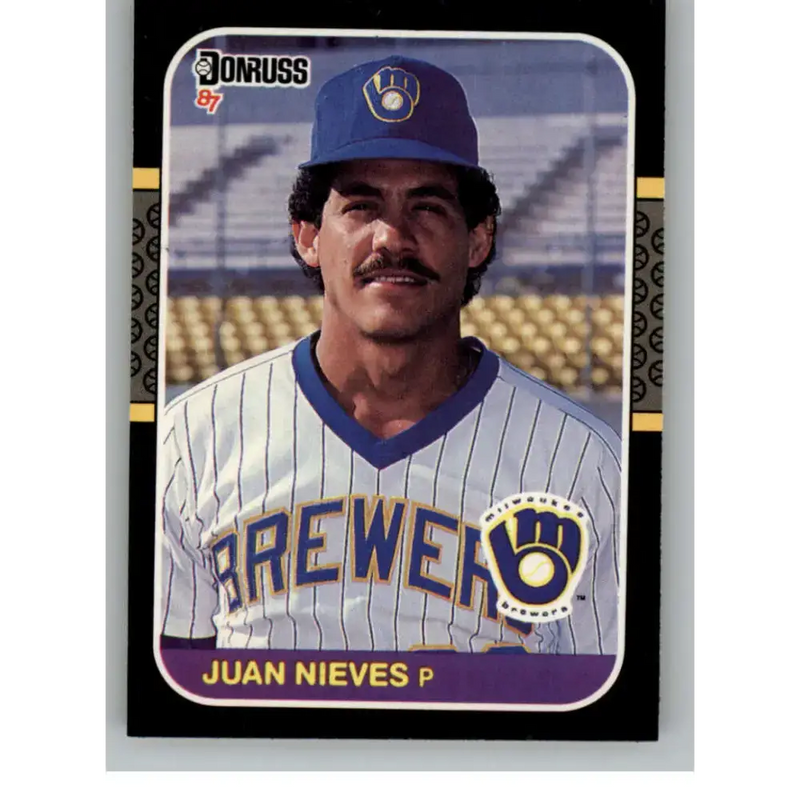 1987 Donruss #90 Juan Nieves EX Excellent Milwaukee Brewers Baseball Card - Baseball Card Single