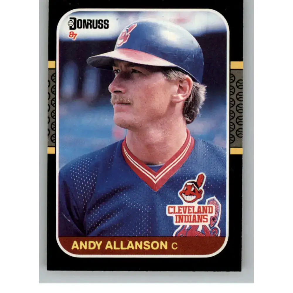 1987 Donruss #95 Andy Allanson EX Excellent RC Rookie Cleveland Indians Baseball Card - Baseball Card Single