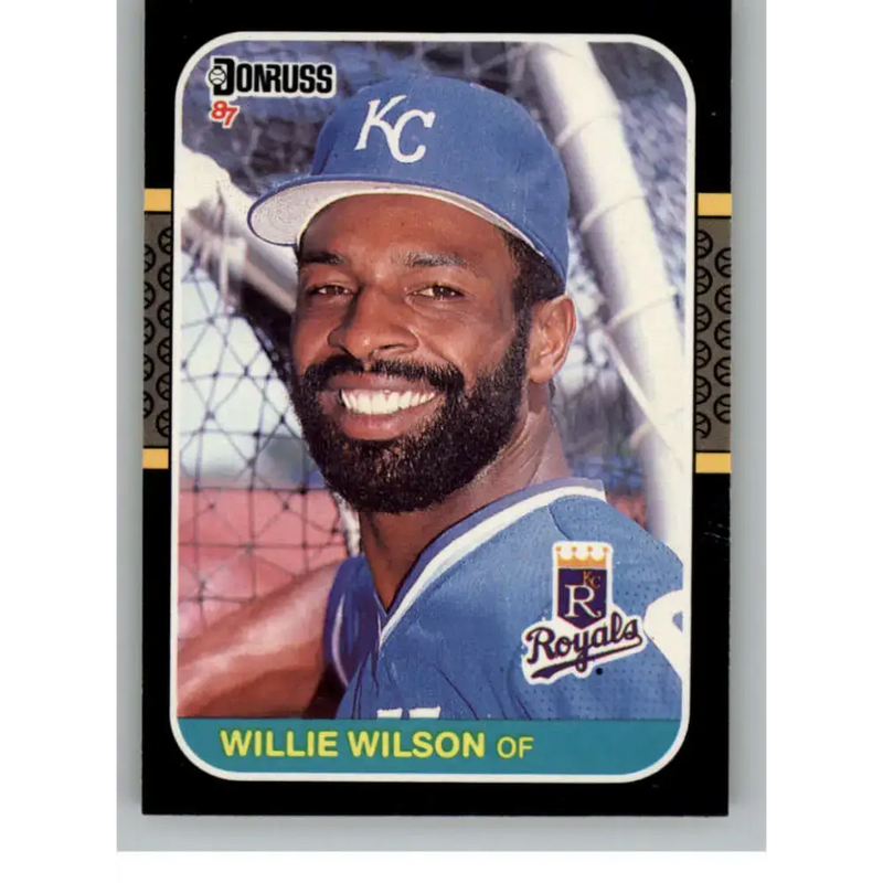 1987 Donruss #96 Willie Wilson EX Excellent Kansas City Royals Baseball Card - Baseball Card Single