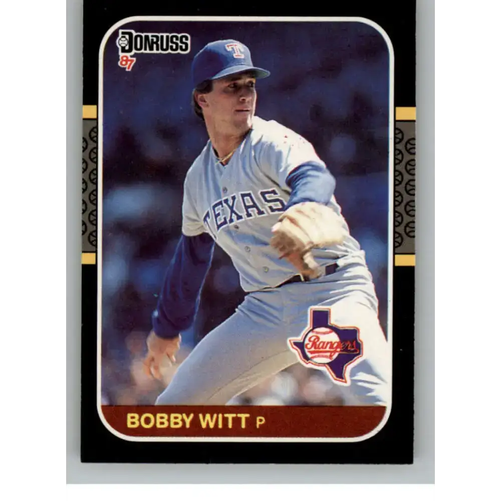 1987 Donruss #99 Bobby Witt EX Excellent RC Rookie Texas Rangers Baseball Card - Baseball Card Single