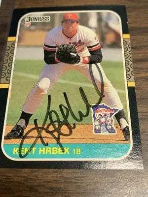 1987 Donruss Kent Hrbek #73 Signed Auto JSA Autograph Minnesota Twins Card - Trading Card