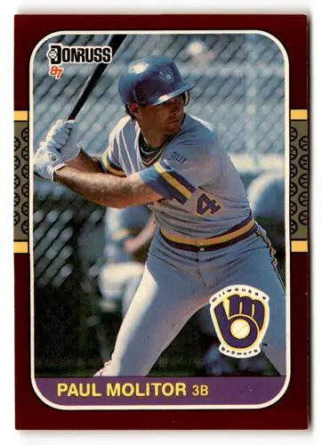 Paul Molitor baseball card from 1987 Donruss Opening Day Milwaukee Brewers collection