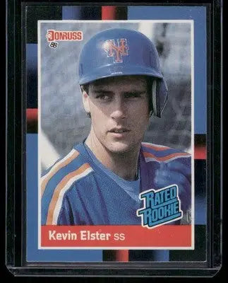 1988 Donruss rookie Kevin Elster baseball card featuring Kevin Elster of the New York Mets